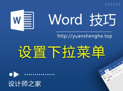 另辟蹊径：Word也可以设置下拉菜单选项！-湘北广告